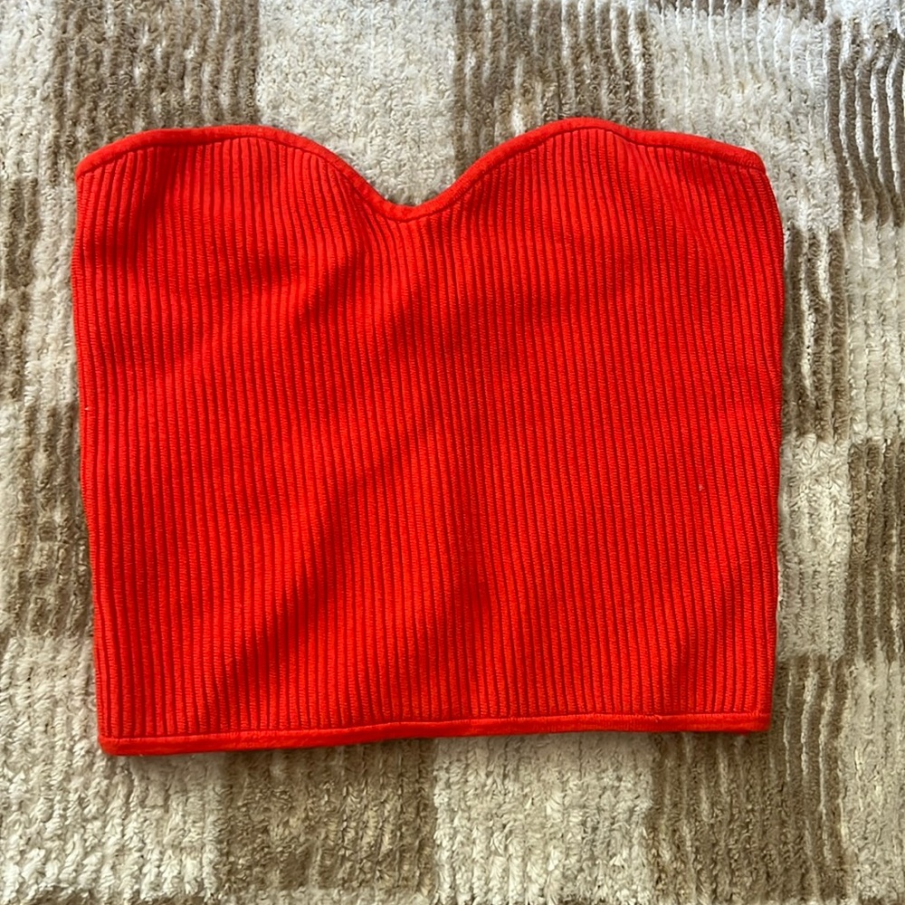 H&M strapless red top